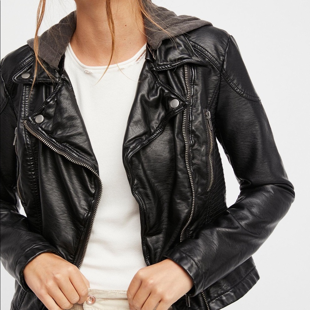 NWOT Free People Moto Leather Jacket